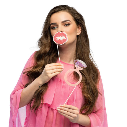 Set de 10 accesorios fotográficos para la futura novia