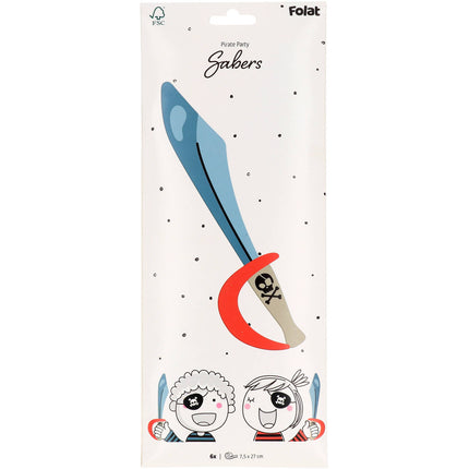 Espada Pirata Falsa 27cm 6pcs