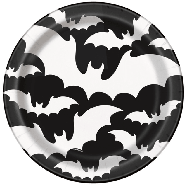 8 BATS HLWN 9" PLT van Unique koop je bij Partywinkel