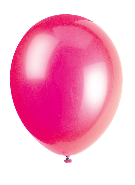 12" Globos de Látex Premium, 10ct - Fucsia