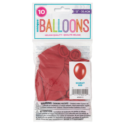 Globos Rojos 30cm 10pcs