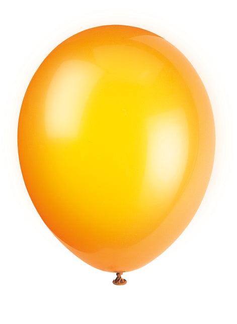12" Globos de Látex Premium, 10ct - Naranja Cítrica
