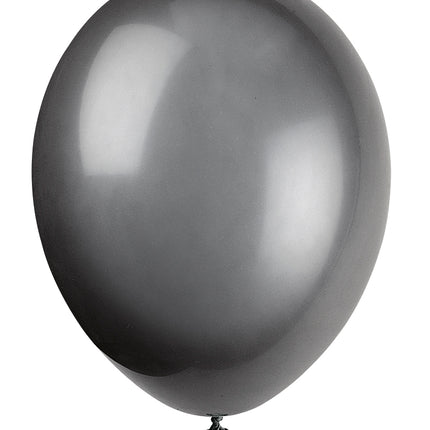 12" Globos de Látex Premium, 10ct - Negro Fantasma