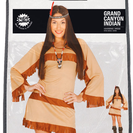 Vestido Indio Marrón Señoras 2 piezas
