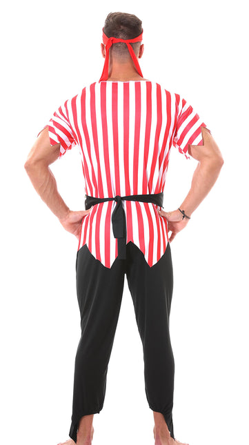 Disfraz de Pirata Rojo Blanco Hombre