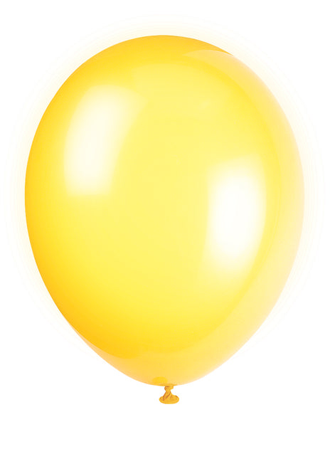 12" Globos de Látex Premium, 10ct - Amarillo Limón