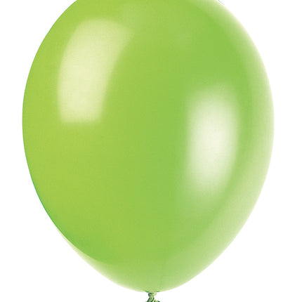 12" Globos de Látex Premium, 10ct - Lima Neón