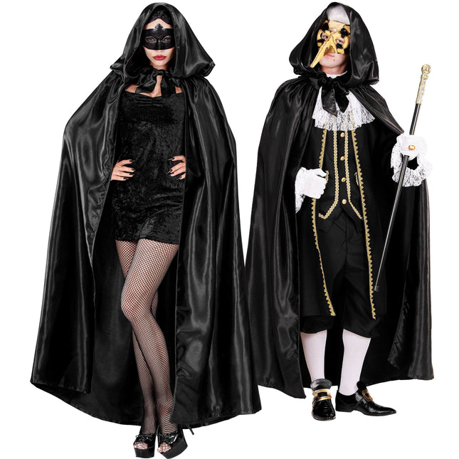 Capa de Halloween Negra 1,52m
