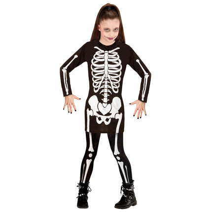 Mono Halloween Niña Esqueleto