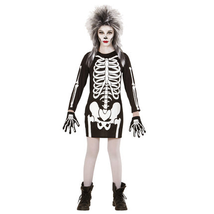 Mono Halloween Niña Esqueleto