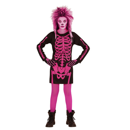 Vestido Halloween Negro Rosa Niña
