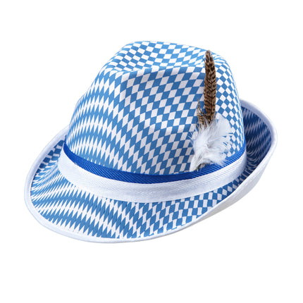 Gorro Oktoberfest Tirolés Azul Blanco