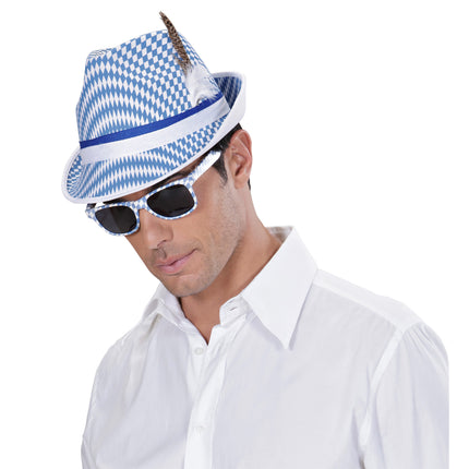 Gorro Oktoberfest Tirolés Azul Blanco