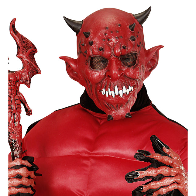 Máscara de Halloween Diablo con Cuerno