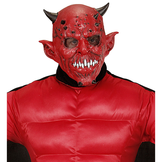 Máscara de Halloween Diablo con Cuerno
