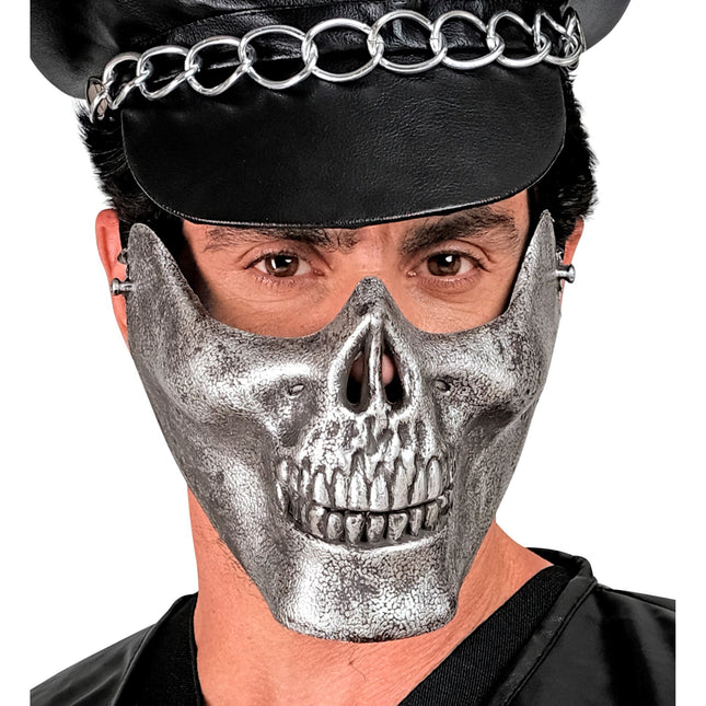 Boquilla Halloween Calavera Plateada