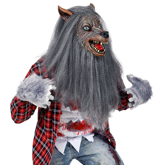 Máscara de Halloween Hombre Lobo con Vellón