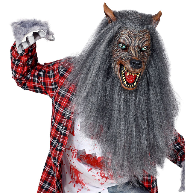 Máscara de Halloween Hombre Lobo con Vellón