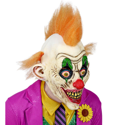 Máscara de Halloween Payaso de Circo con Pelo