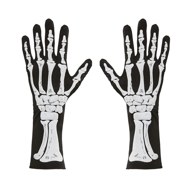 Guantes de Halloween Esqueleto 35cm