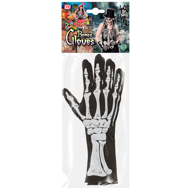 Guantes de Halloween Esqueleto 35cm