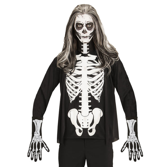 Guantes de Halloween Esqueleto 35cm