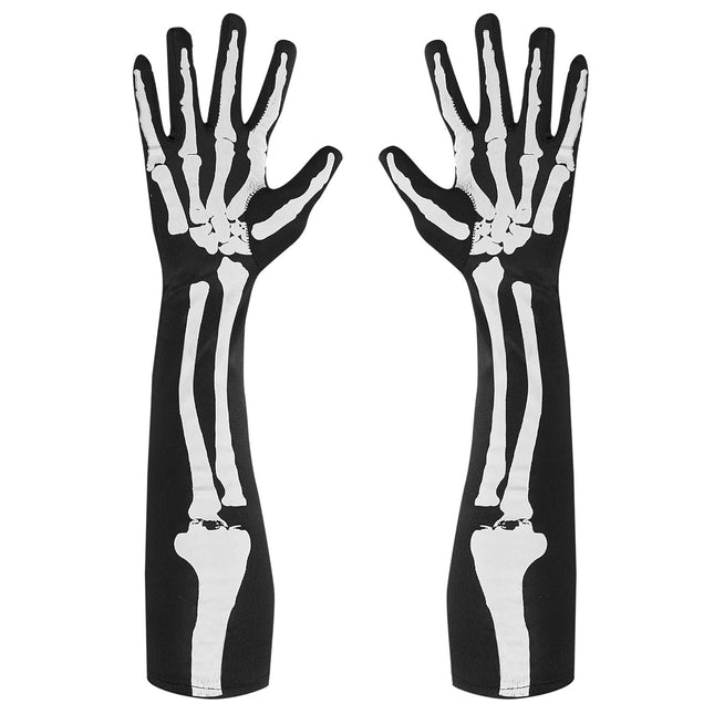 Guantes de Halloween Esqueleto 50cm