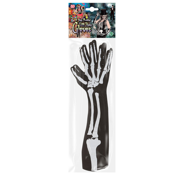 Guantes de Halloween Esqueleto 50cm