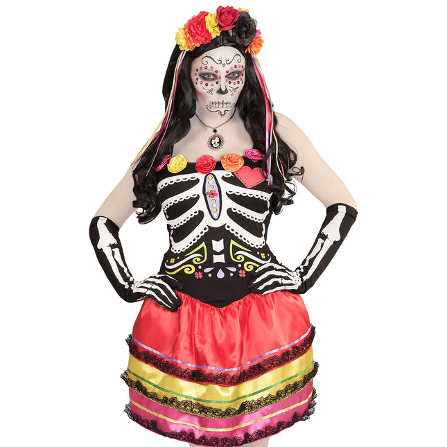 Guantes de Halloween Esqueleto 50cm