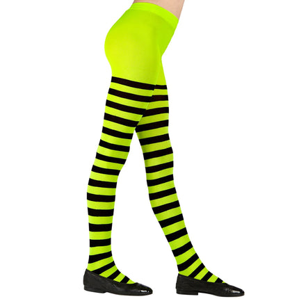 Pantys Negro Verde Niño Rayas