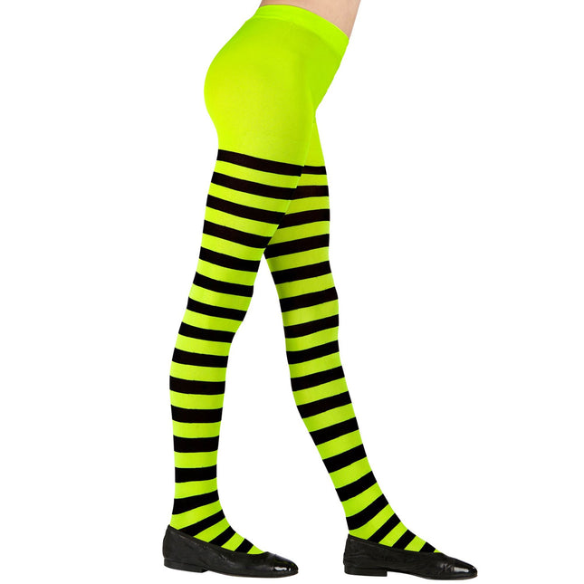 Pantys Negro Verde Niño Rayas