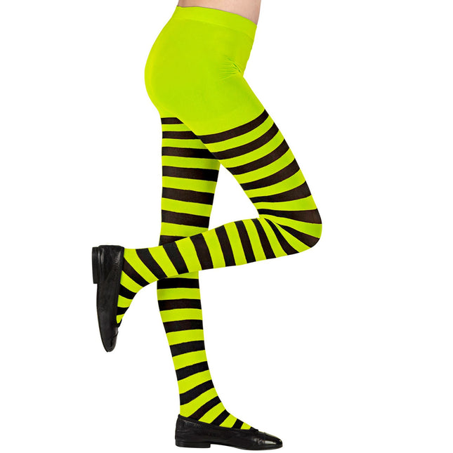 Pantys Negro Verde Niño Rayas