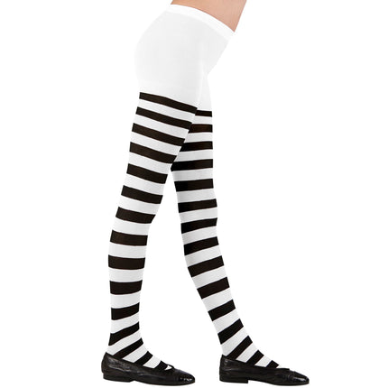 Pantys Negro Blanco Niño Rayas