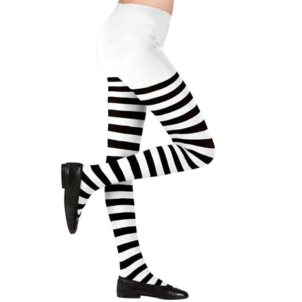 Pantys Negro Blanco Niño Rayas