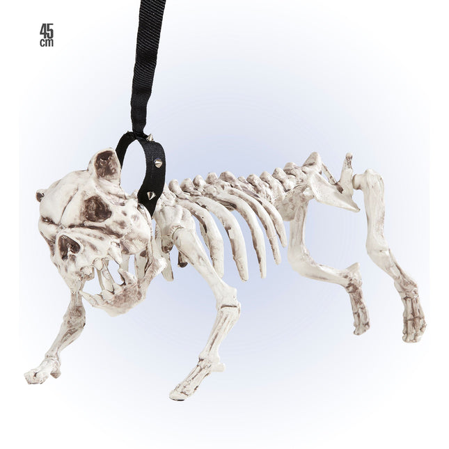 Halloween Perro Esqueleto Con Cinturón 45cm