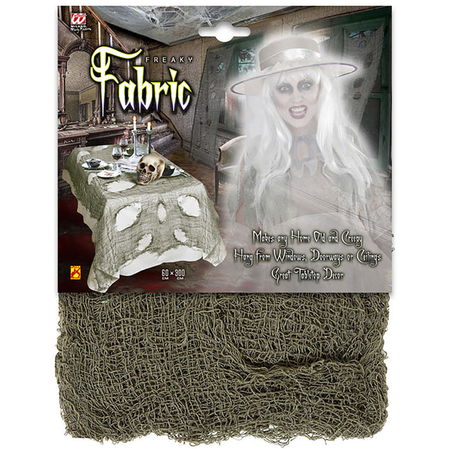 Mantel Halloween Verde Rasgado 3m