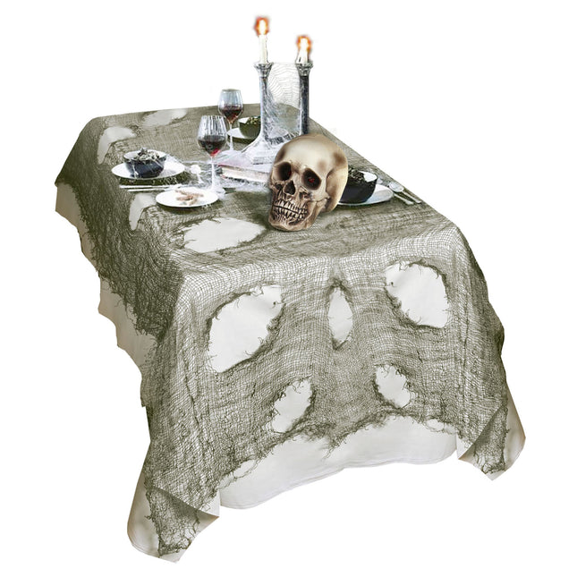 Mantel Halloween Verde Rasgado 3m