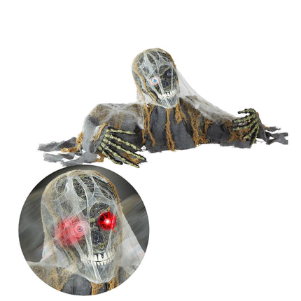 Muñeca Halloween Zombie Con Movimiento 1,2m