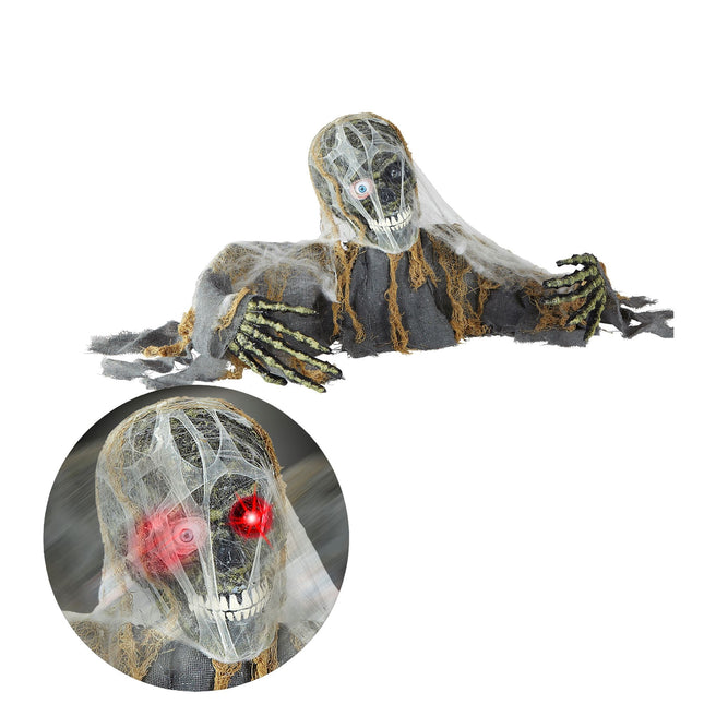 Muñeca Halloween Zombie Con Movimiento 1,2m