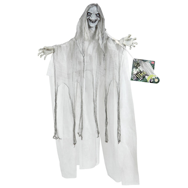 Muñeca Halloween Bruja Con Luz Y Sonido 1,53m