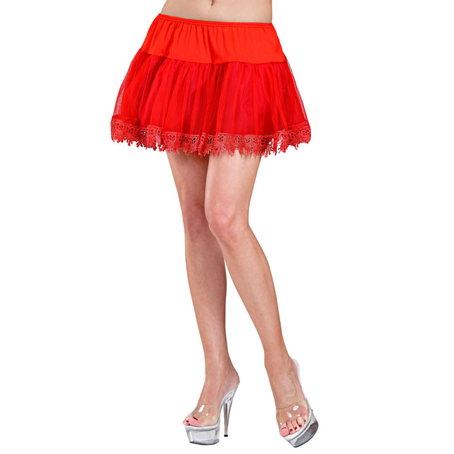 Enagua de Halloween Roja con Flecos