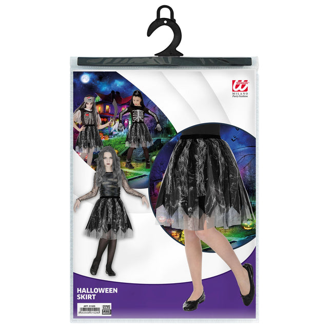Falda Halloween Negra Niño