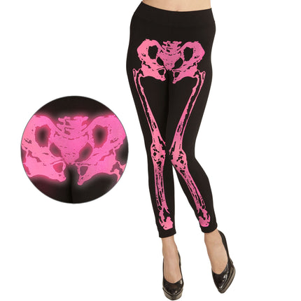 Legging Halloween Esqueleto Rosa