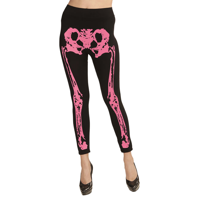Legging Halloween Esqueleto Rosa