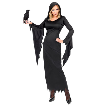 Vestido Halloween Negro Damas Reina Gótica