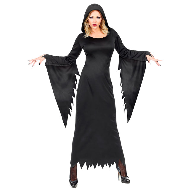 Vestido Halloween Negro Damas Reina Gótica