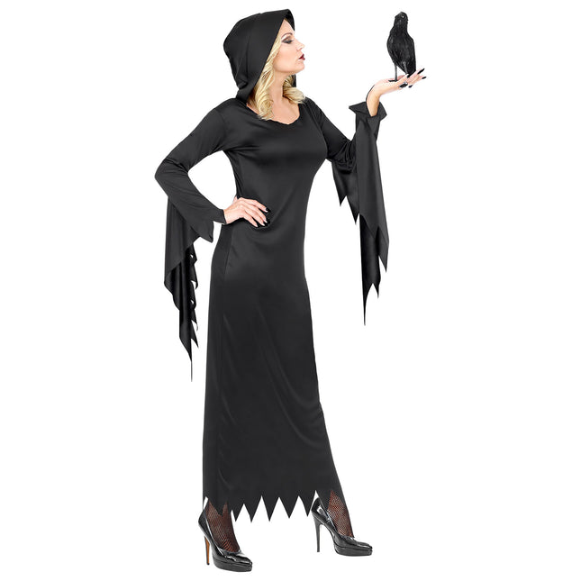 Vestido Halloween Negro Damas Reina Gótica