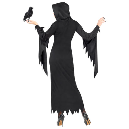 Vestido Halloween Negro Damas Reina Gótica
