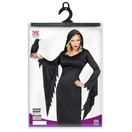Vestido Halloween Negro Damas Reina Gótica
