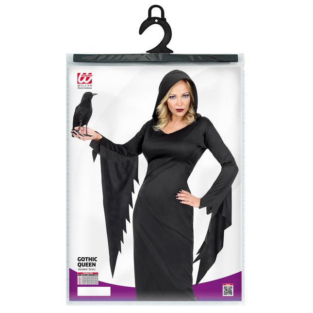 Vestido Halloween Negro Damas Reina Gótica